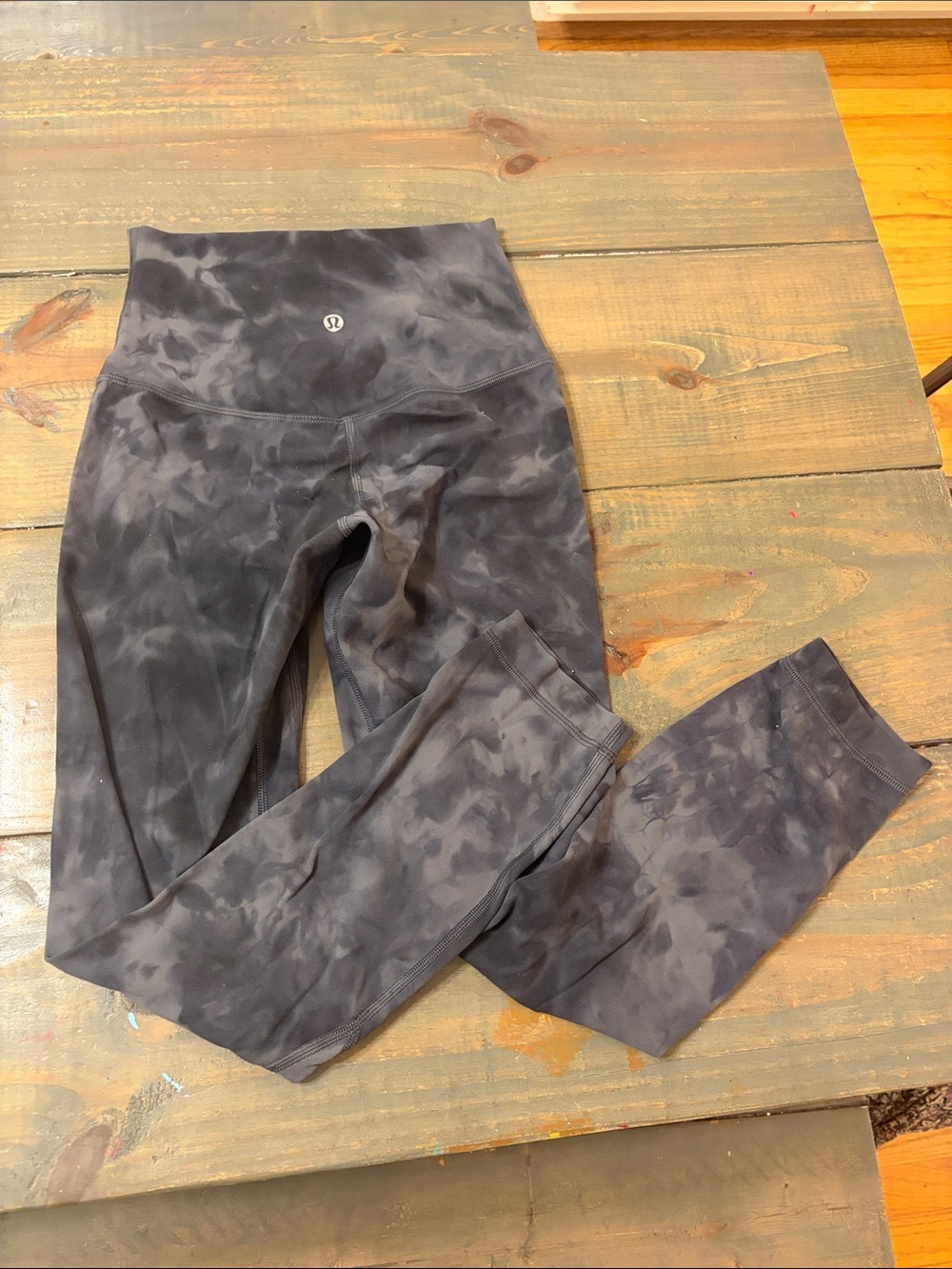 lululemon athletica Gray Tie-Dye High-Rise Leggings